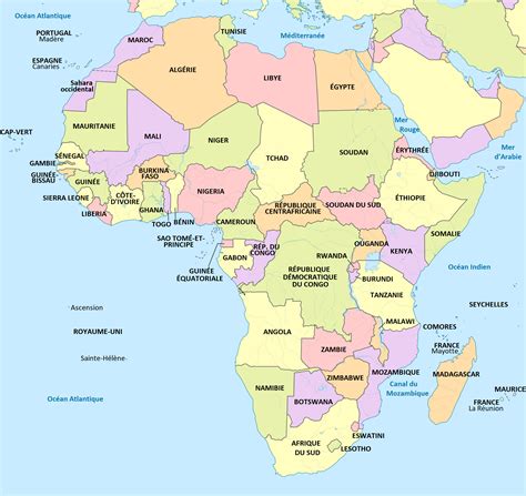 liste des 54 pays d'afrique et leurs capitales